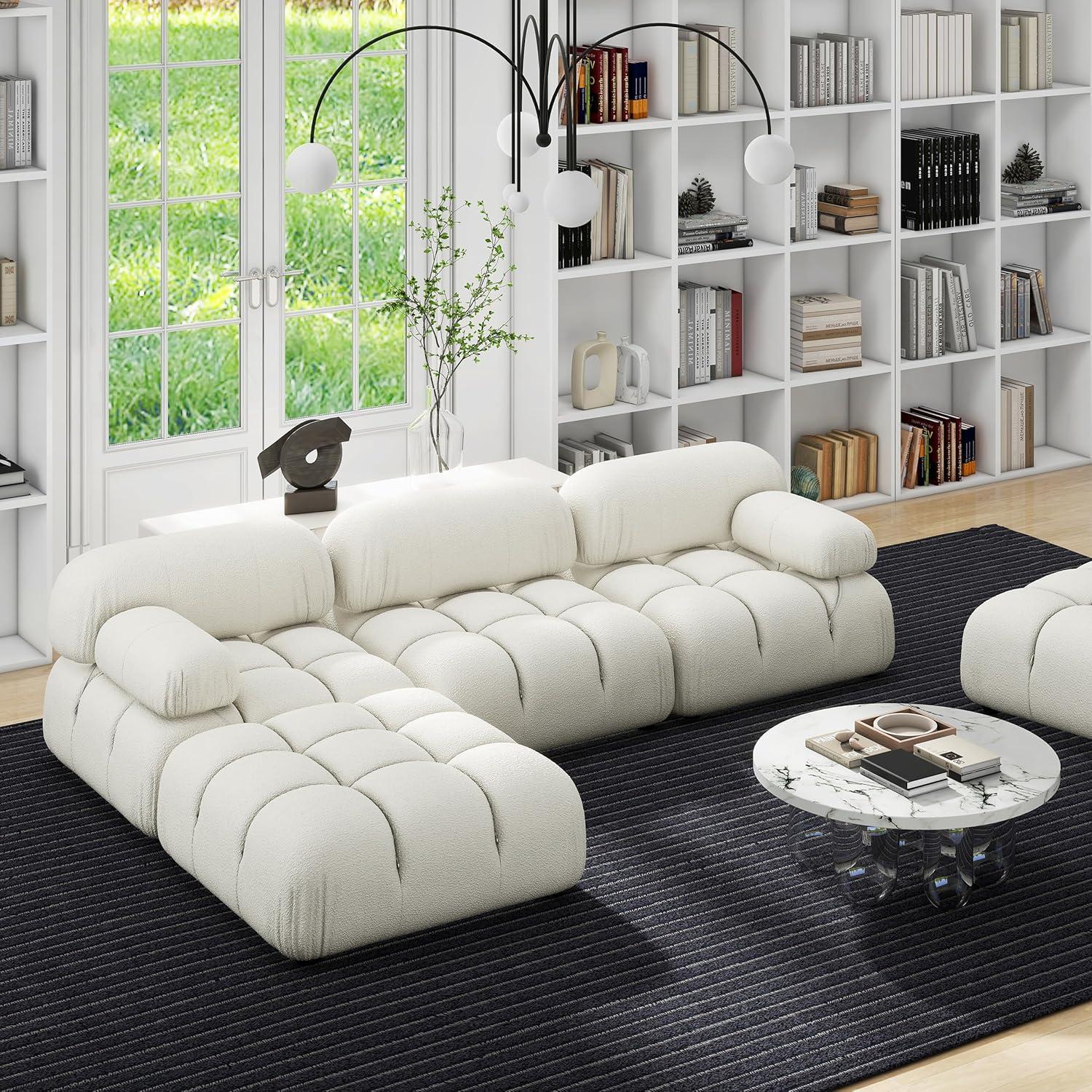 Sigma 4 - Piece Modular Upholstered Reversible L-Sectional