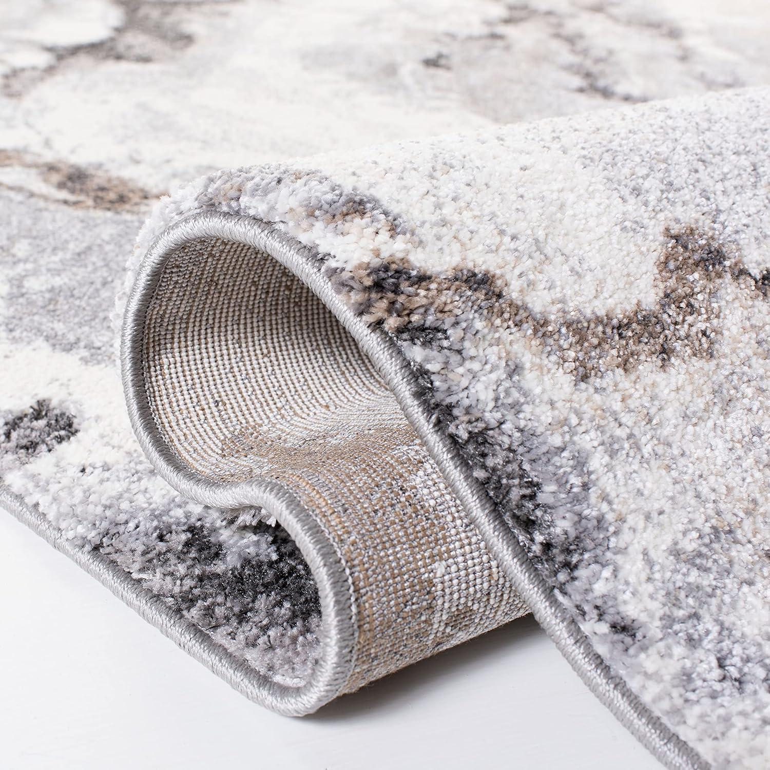 Cyrus Shag CYR121 Power Loomed Indoor Area Rug - Grey/Beige - 5'5"x7'6" - Safavieh