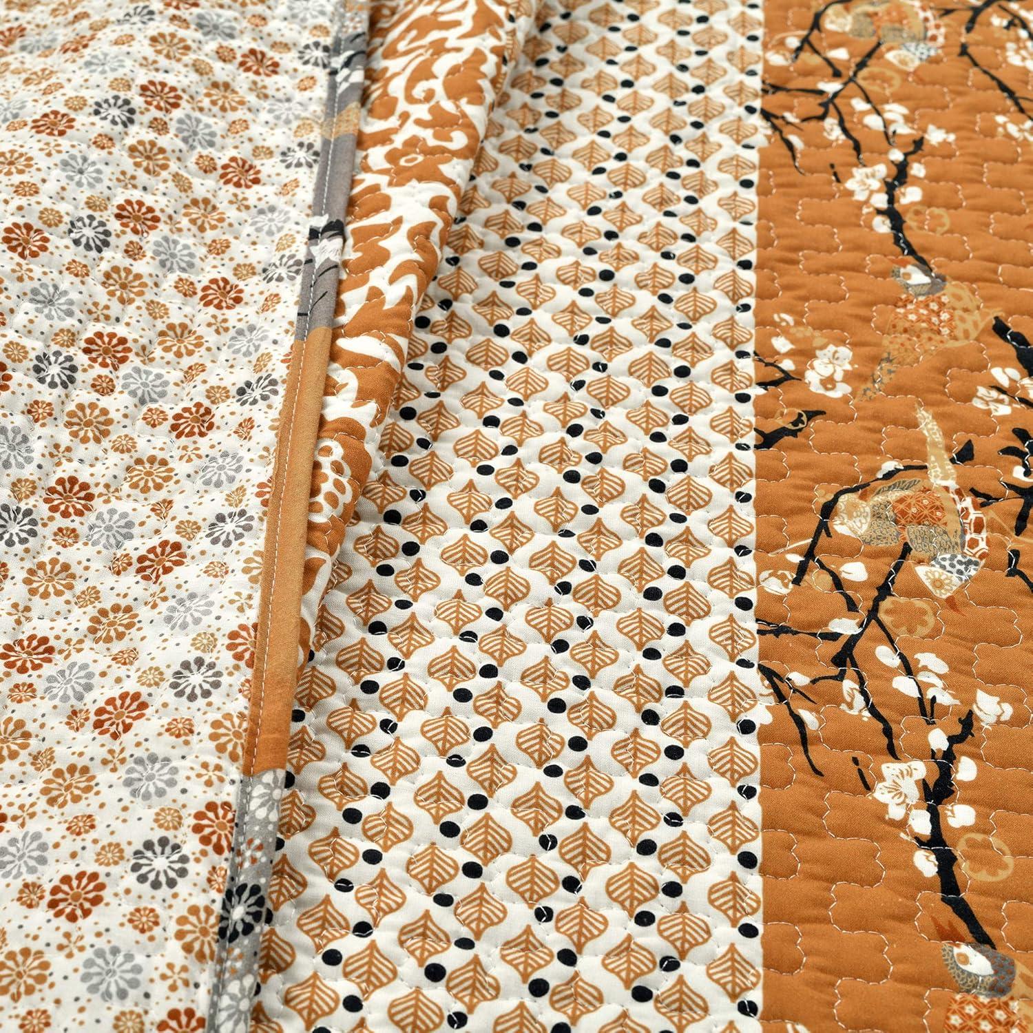 Lush Decor Royal Empire Cotton Reversible 3 Piece Quilt Set