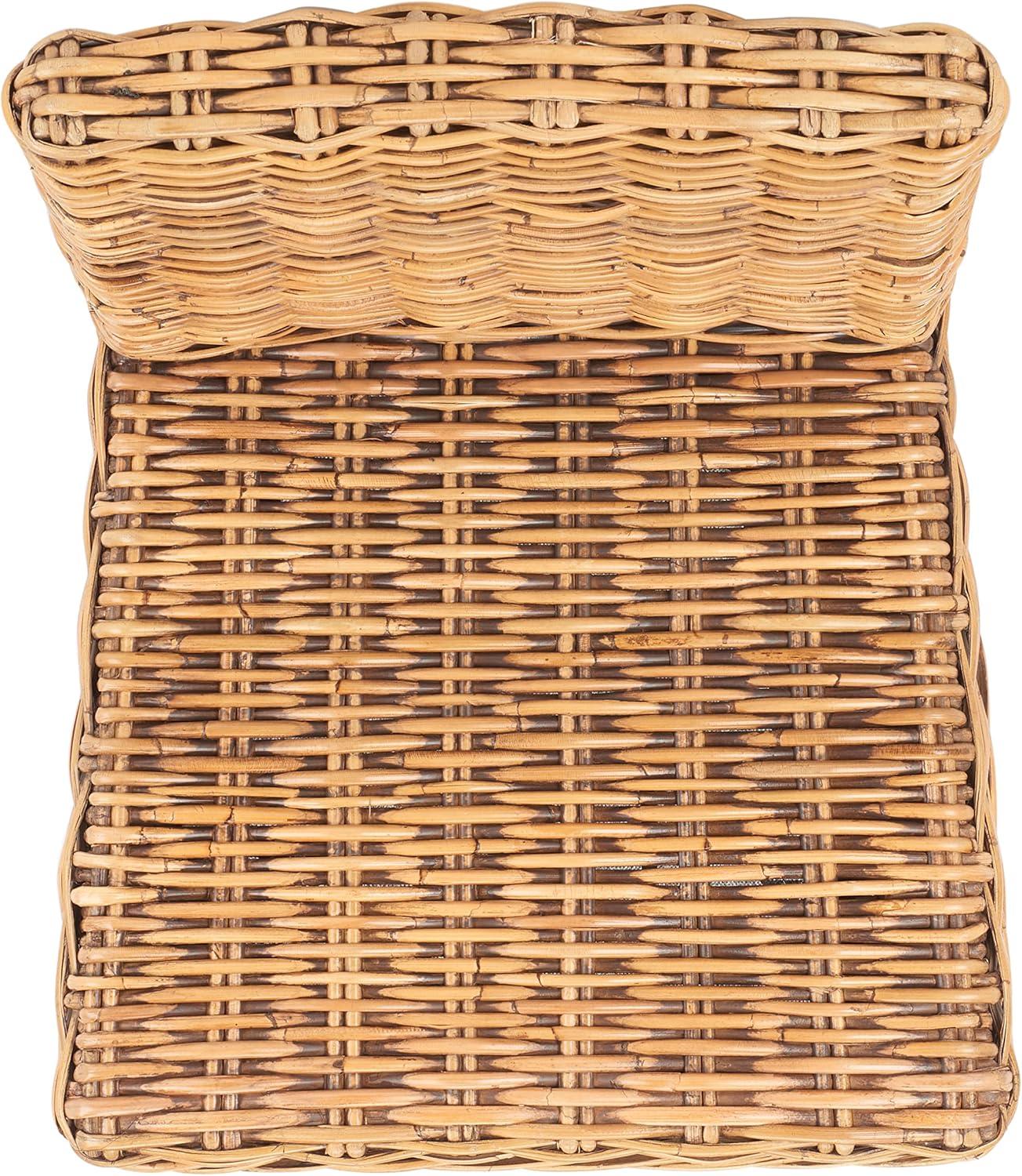 Tobie Rattan Counter Stool - White Washed - Safavieh