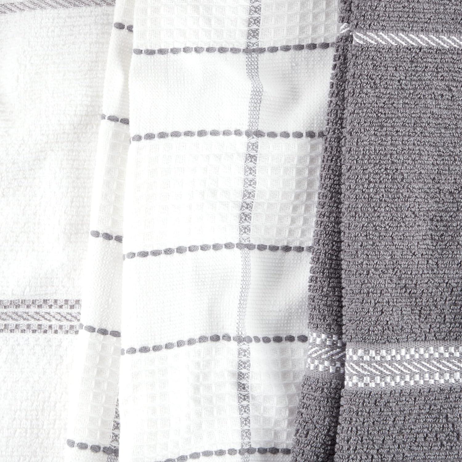 Martha Stewart Martha Stewart Modern Waffle Kitchen Towel Set 6-Pack, Linen, 16"x28" (Set of 6)