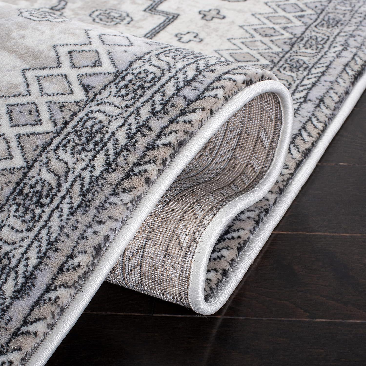 Carnegie CNG662 Power Loomed Area Rug - Ivory/Grey - 8'x10' - Safavieh.