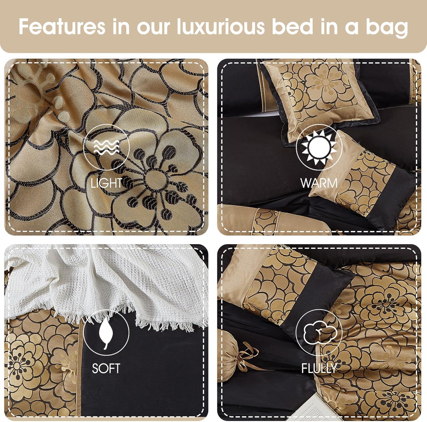 Nanshing America, Inc Kath 7 Piece Microfiber Modern & Contemporary Comforter Set