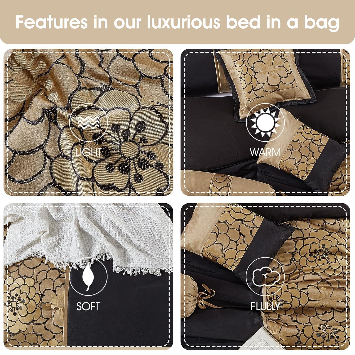 Nanshing America, Inc Kath 7 Piece Microfiber Modern & Contemporary Comforter Set