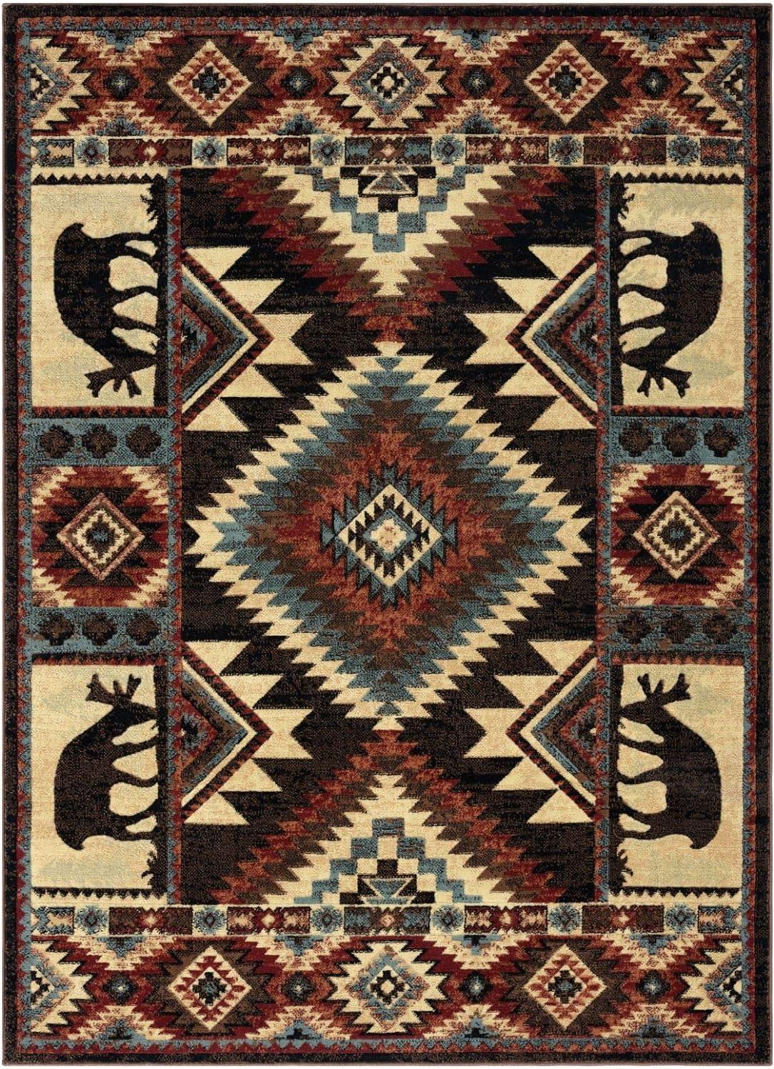 Home Dynamix Buffalo Southwest Lodge Moose Area Rug