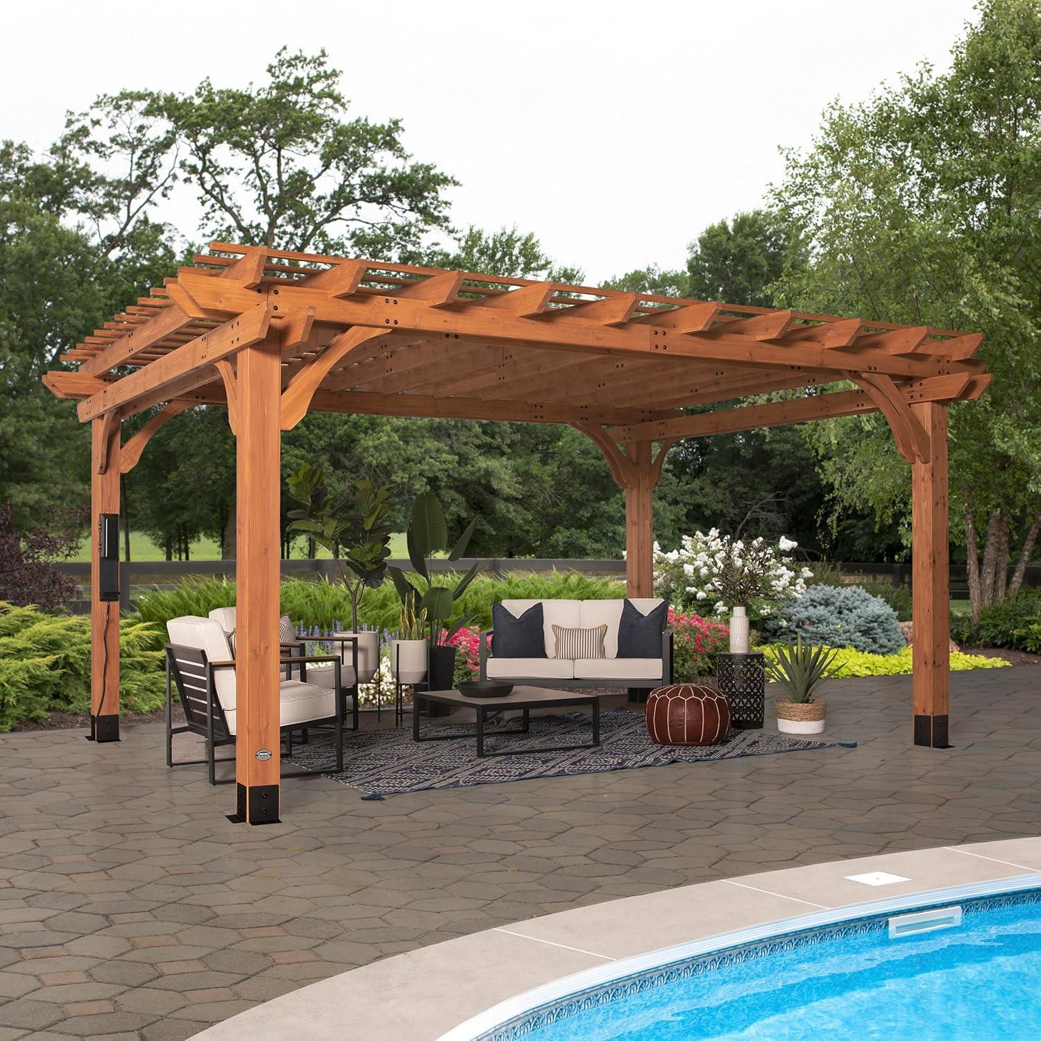 Backyard Discovery Beaumont All Cedar Wooden Pergola (Various Sizes)