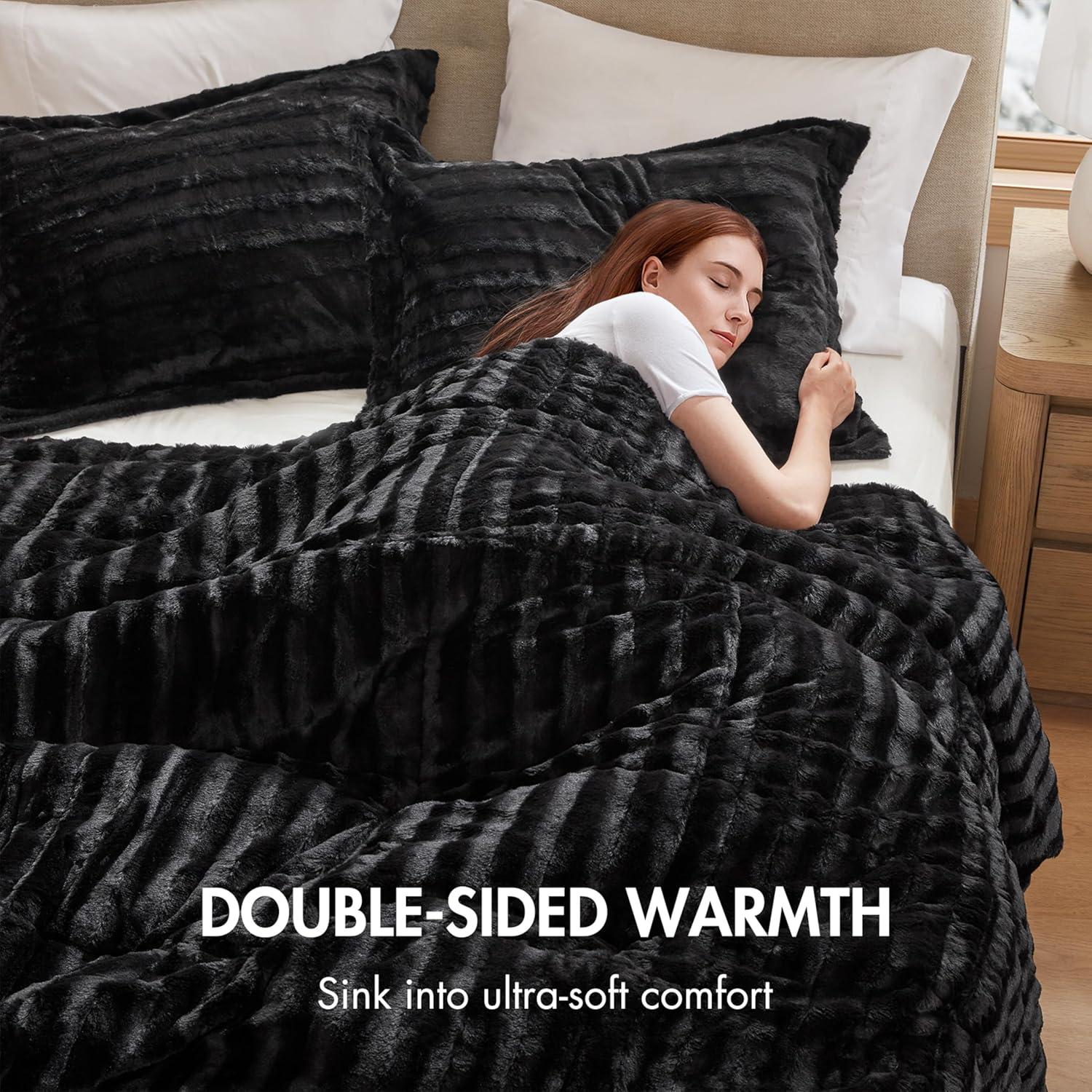 Madison Park Faux Fur 3 Piece Comforter Set