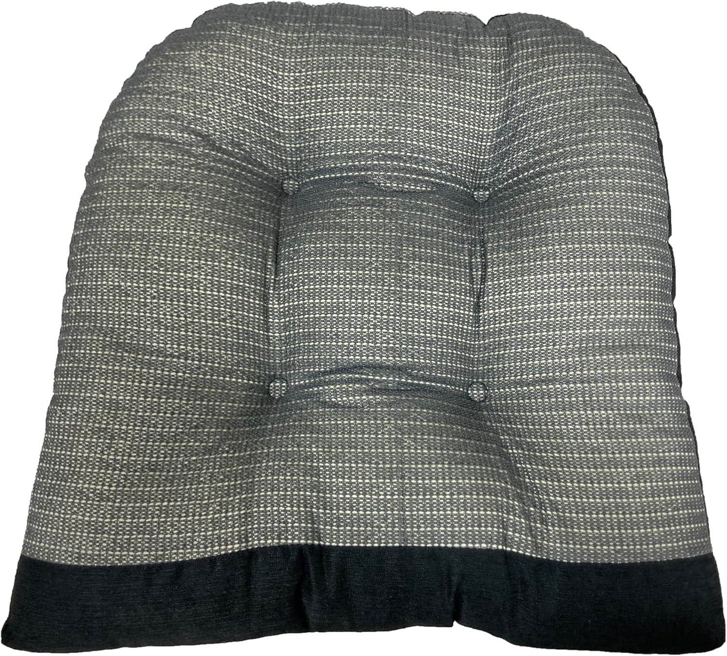 Hong and Arts Inc. Marina Decoration Rocking Chair Cushion Thick Tufted High-Backed Pads Nonslip Back Seat 2 Piece Set of Upper and Lower with Ties
