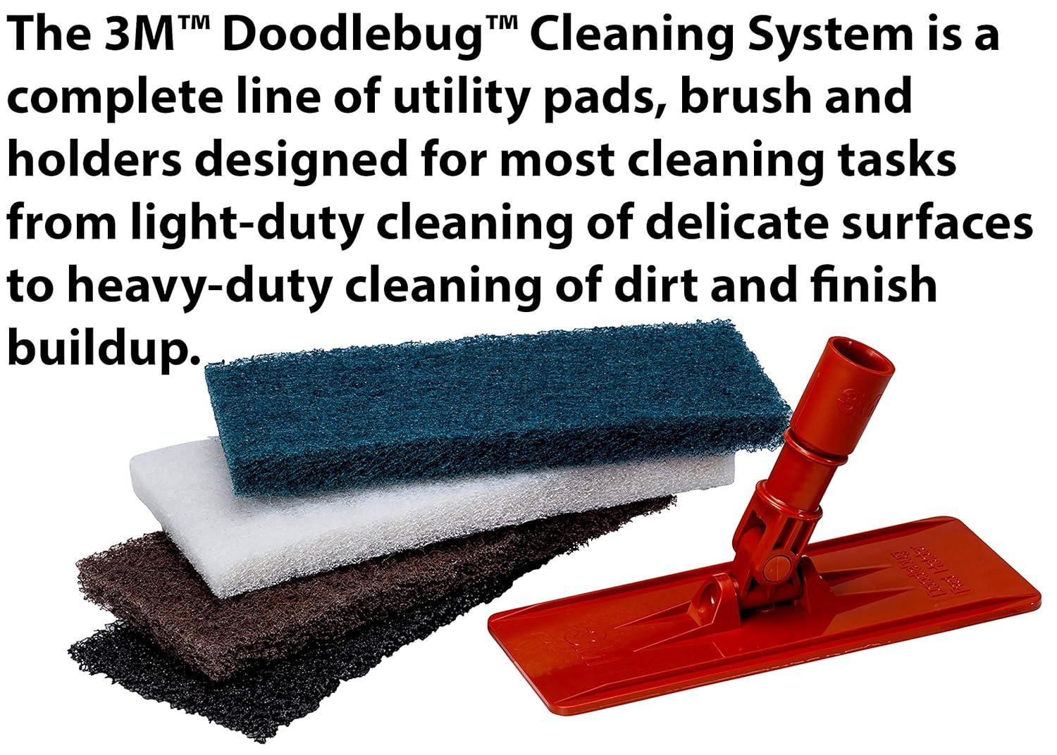 3M Doodlebug Scrub 'n Strip Pad 4 5/8 x 10 Brown 20/Carton 08004