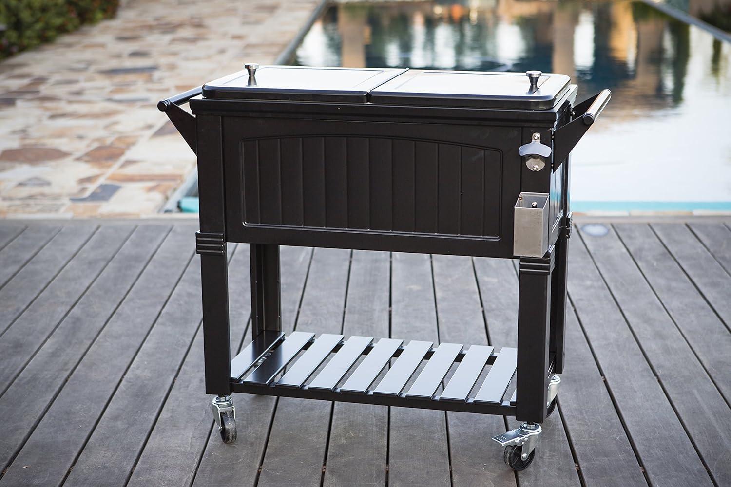 Permasteel Permasteel 80 Qt. Furniture Style Rolling Patio Cooler
