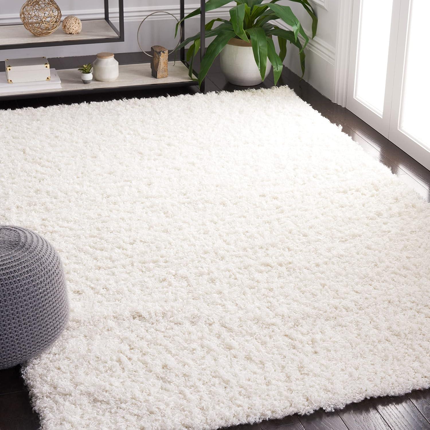 Sheep Shag SG271 Hand Tufted Indoor Area Rug - Ivory - 5'x8' - Safavieh