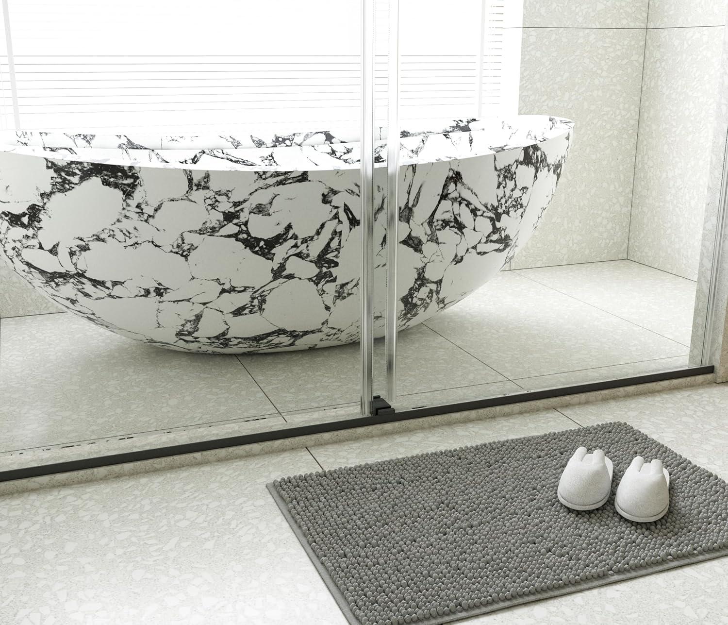 Dimorphos 56-60"W x 76"H Frameless Double Sliding Shower Door with 10mm Tempered Glass Door 11DD161822LL