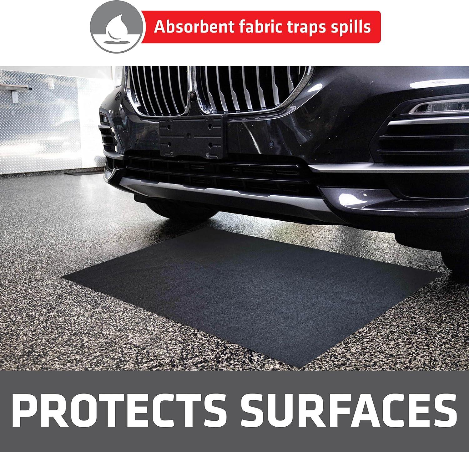 Drymate Oil Spill Mat, Protects Garage Floor, Absorbent, Waterproof, Reusable, Washable