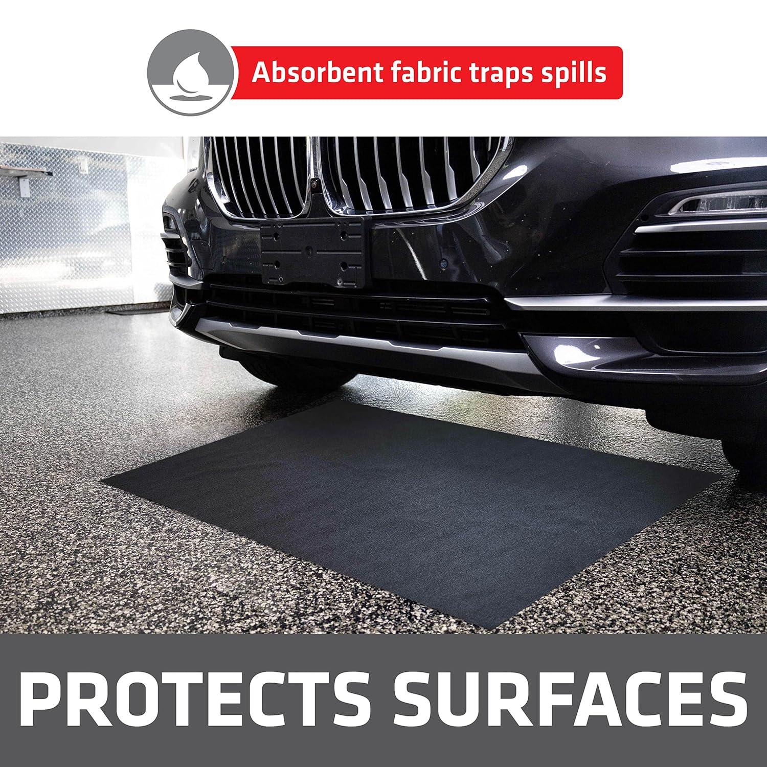 Drymate Oil Spill Mat, Protects Garage Floor, Absorbent, Waterproof, Reusable, Washable