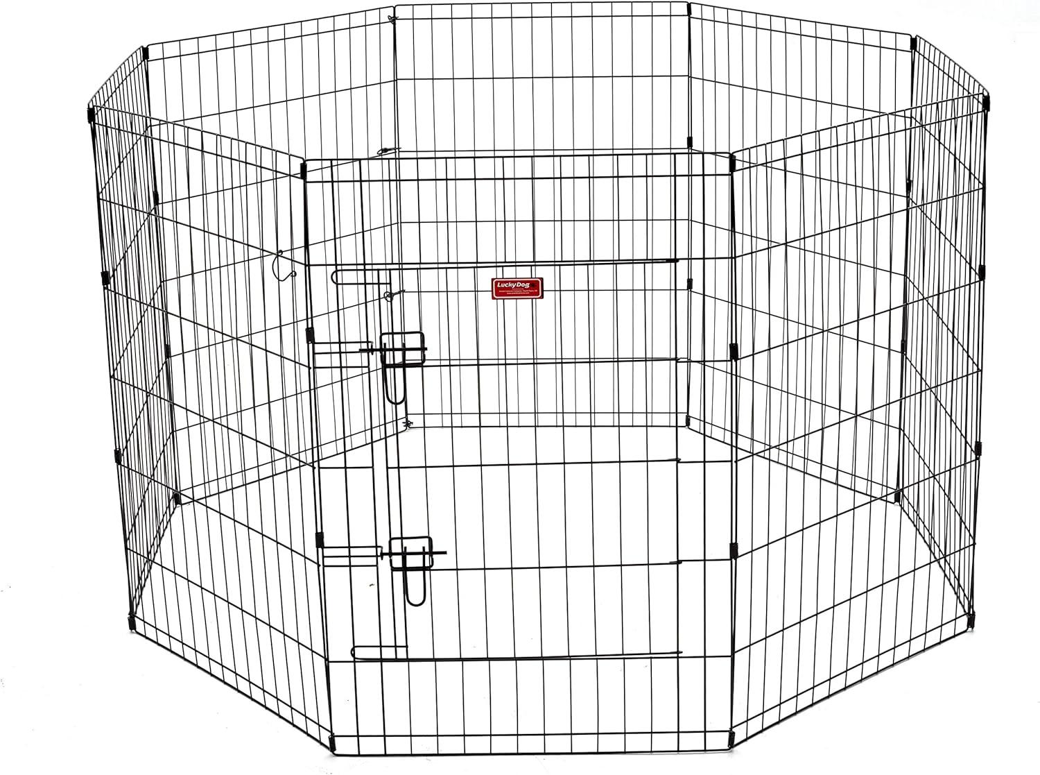 Foldable Metal Exercise Pet Play Pen for Dogs, Chickens, Rabbits and more