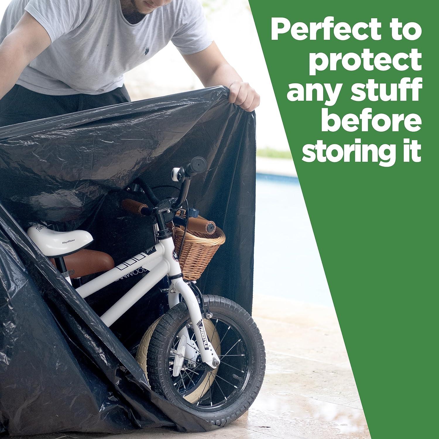 ToughBag 95-96 Gallon Trash Bags (25 Count) Heavy-Duty Trash Can Liners, 1.2 Mil Thick, 61x68" - Made In USA