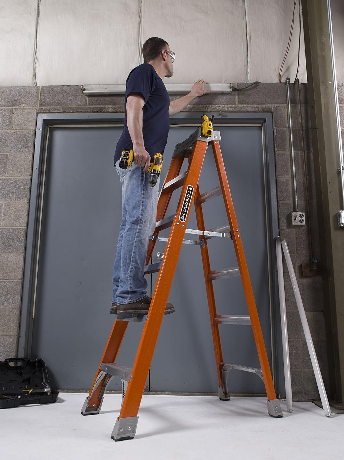 Louisville Ladder 4 ft. Fiberglass Step Ladder, 300 lbs. Load Capacity Type IA Duty Rating
