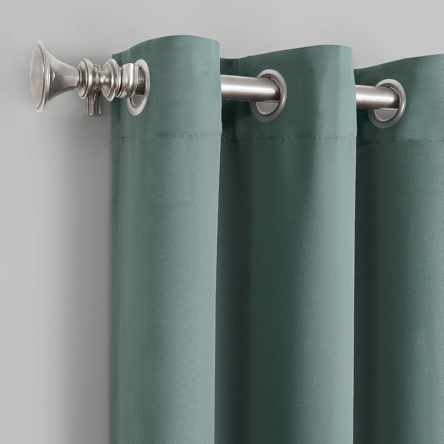 Sun Zero Easton Energy Saving Blackout Grommet Curtain Panel, 40" x 84", Mineral