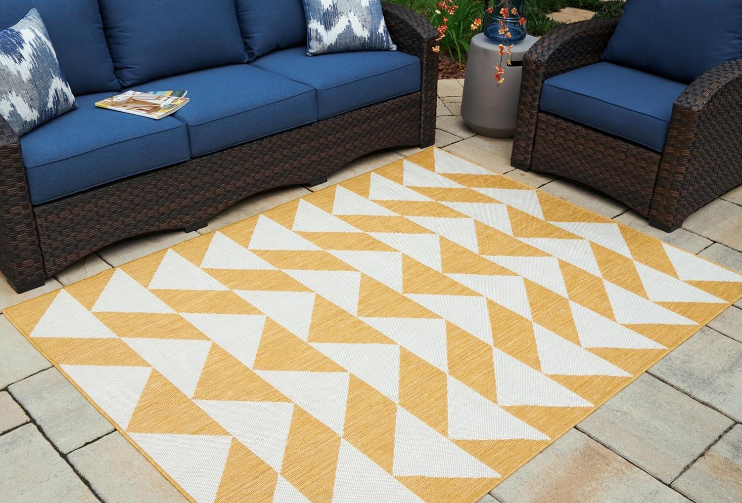 Signature Design by Ashley Thomley 8' x 10' Rug, Ivory & Yellow