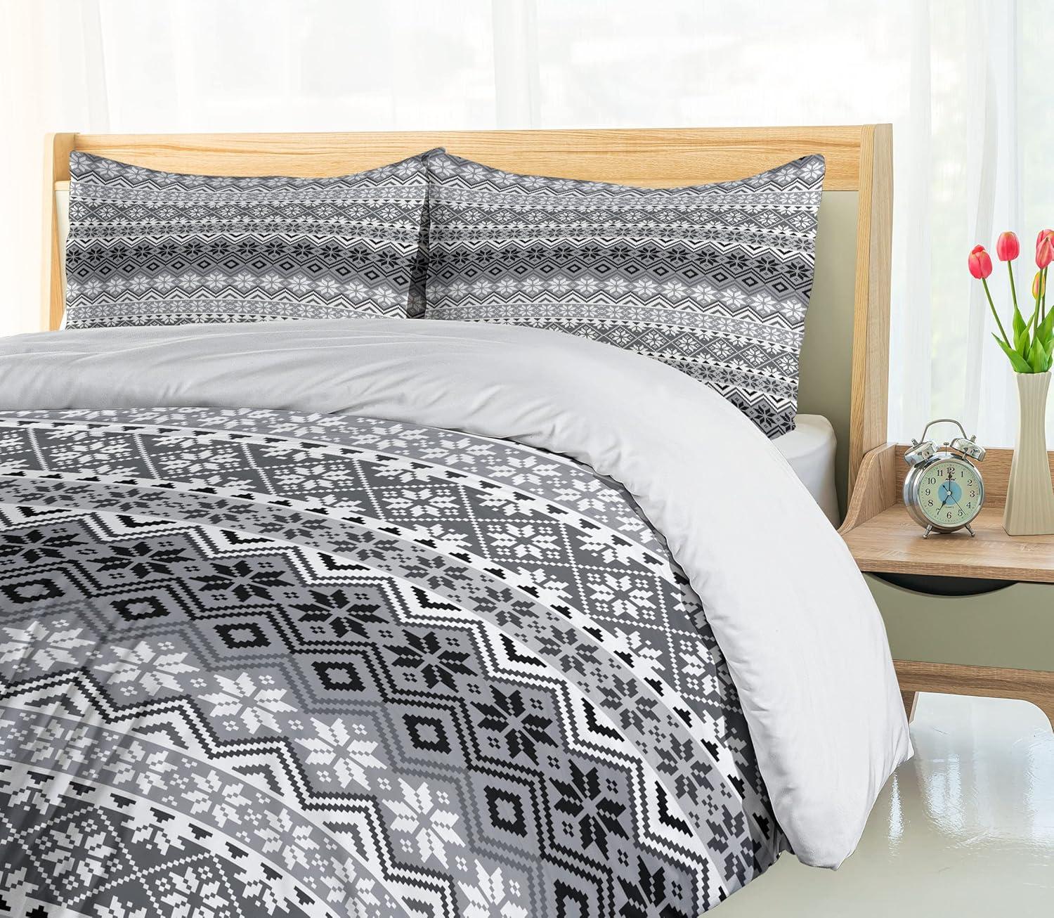 Rustic Geometric Shapes Duvet Cover Set