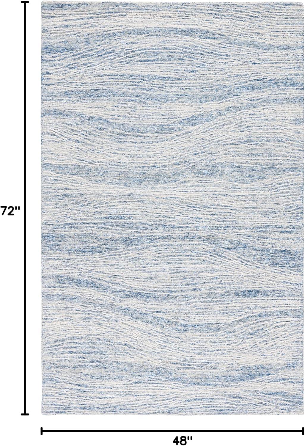 SAFAVIEH Metro Bridget Abstract Area Rug, Blue/Ivory, 4' x 6'