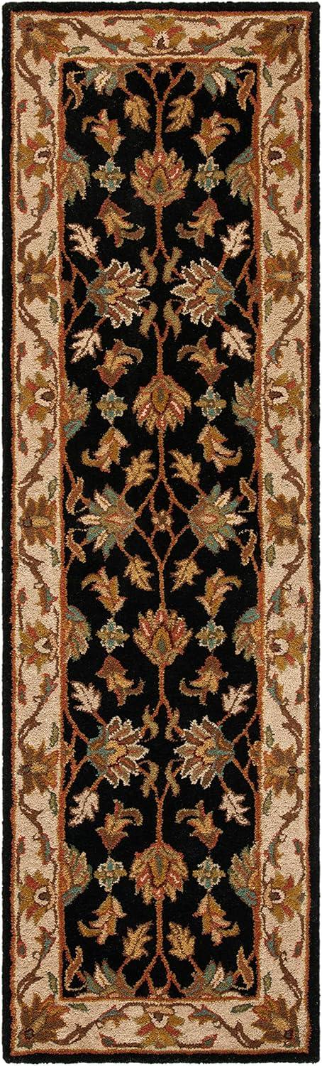 Heritage HG628 Hand Tufted Runner Rug - Black/Beige - 2'3"x10' - Safavieh.