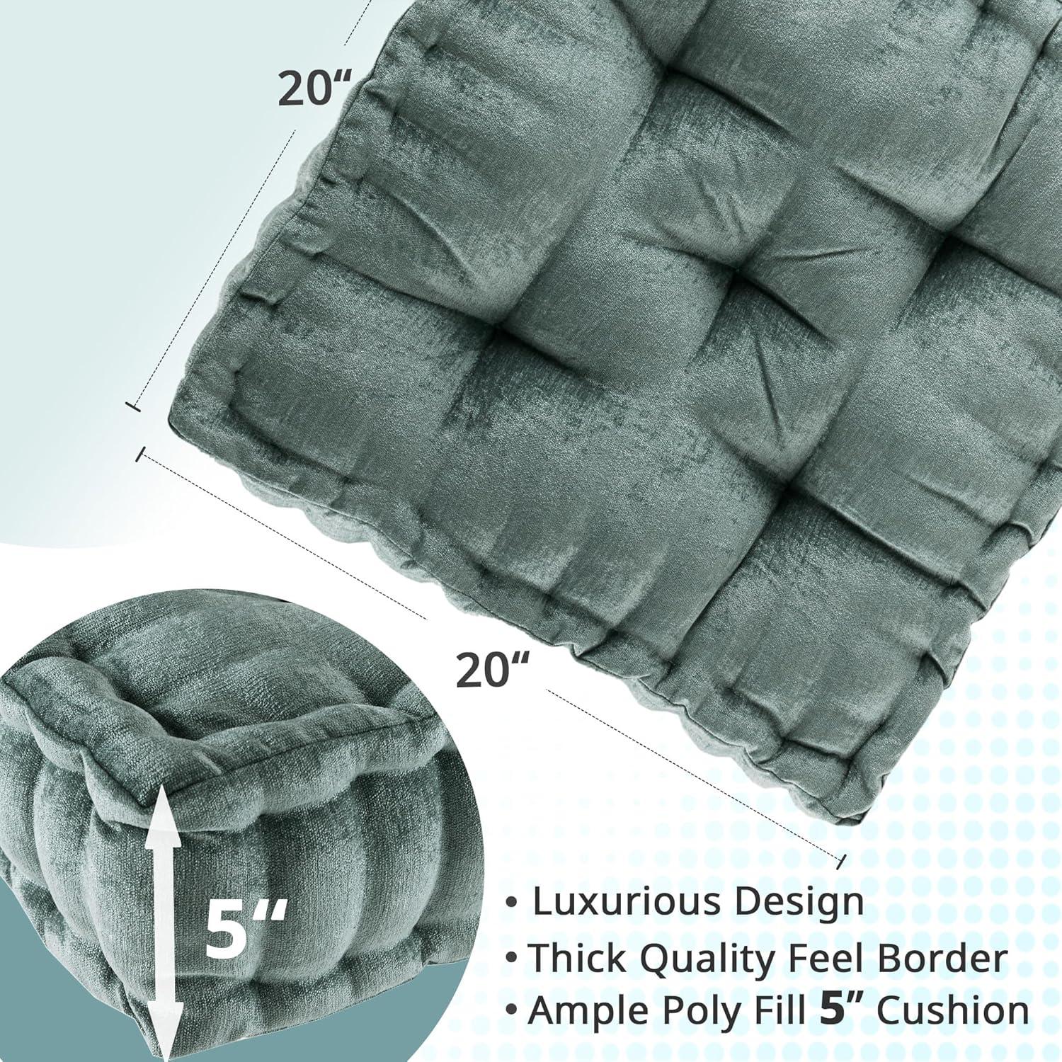 Intelligent Design Azza Poly Chenille Square Floor Pillow Cushion