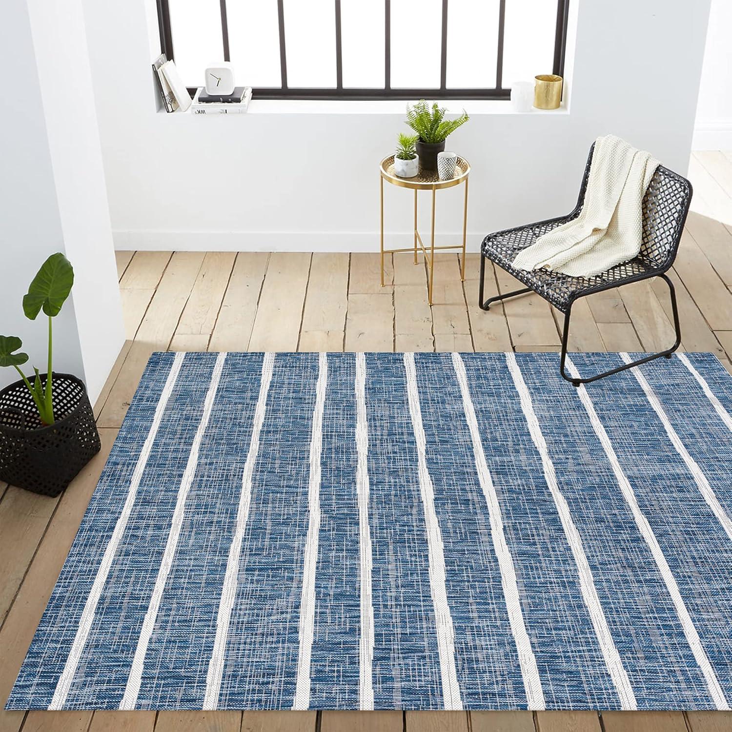 Colonia Berber Stripe Indoor/Outdoor Area Rug - JONATHAN Y