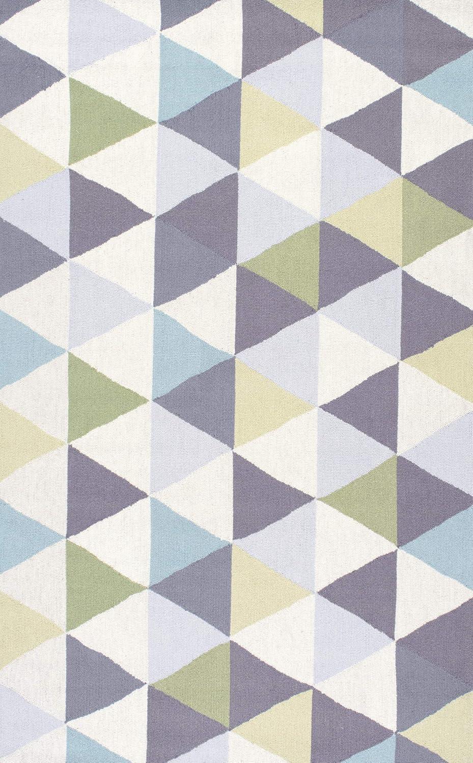 Bianca Triangles Area Rug Blue - nuLOOM