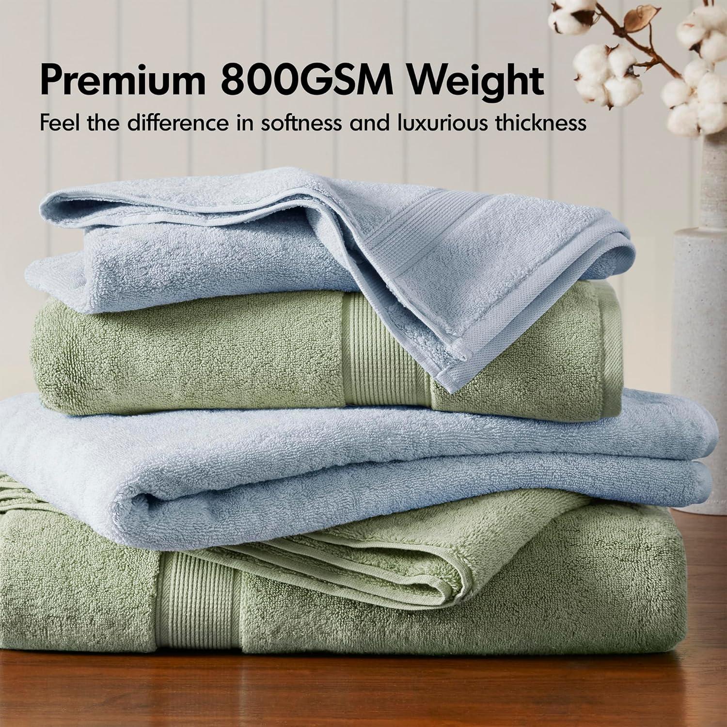 Madison Park Signature 800GSM Ultra-Soft 100% Cotton Absorbent Towel Set