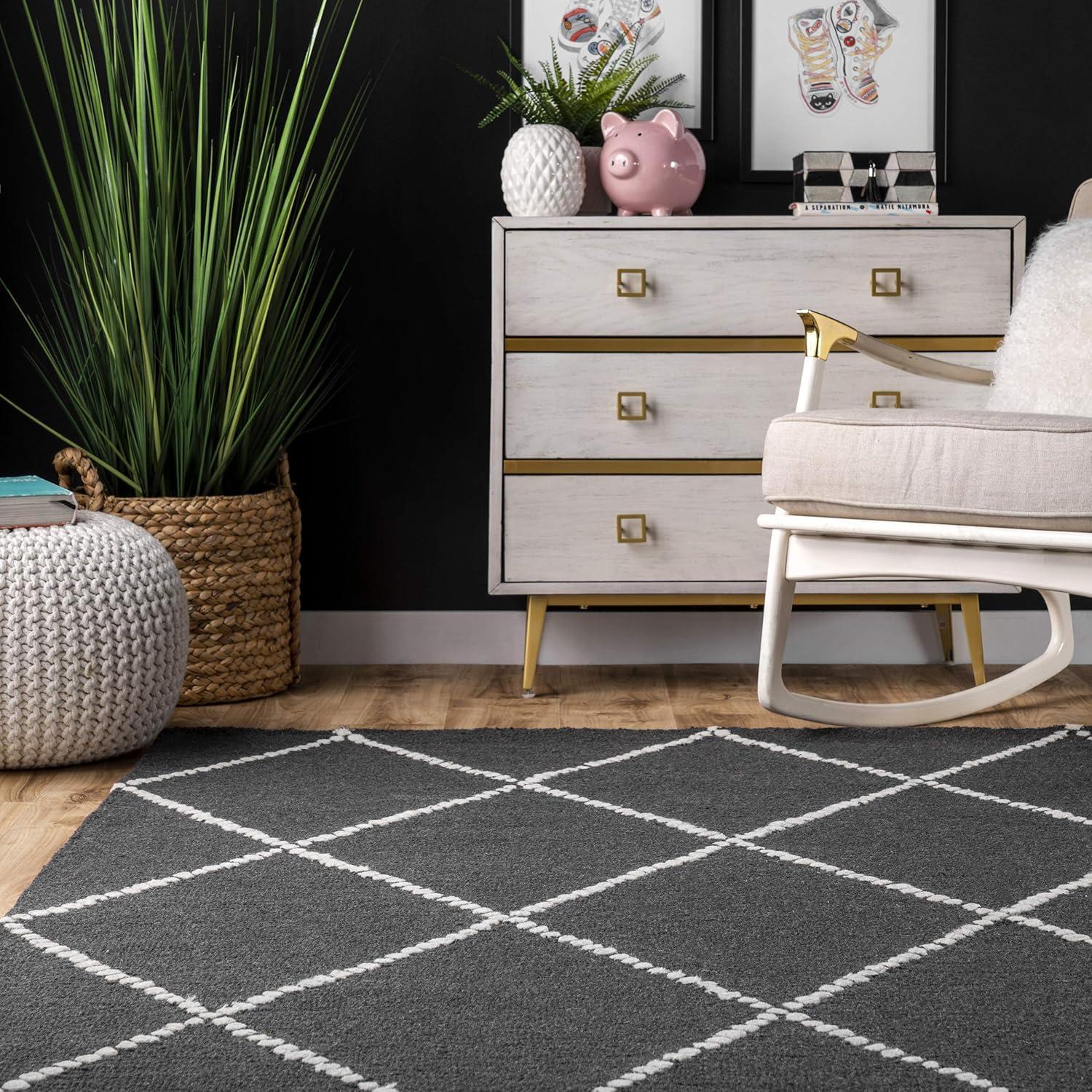 4'x6' Wool Hand Tufted Elvia Area Rug Baby Pink - nuLOOM