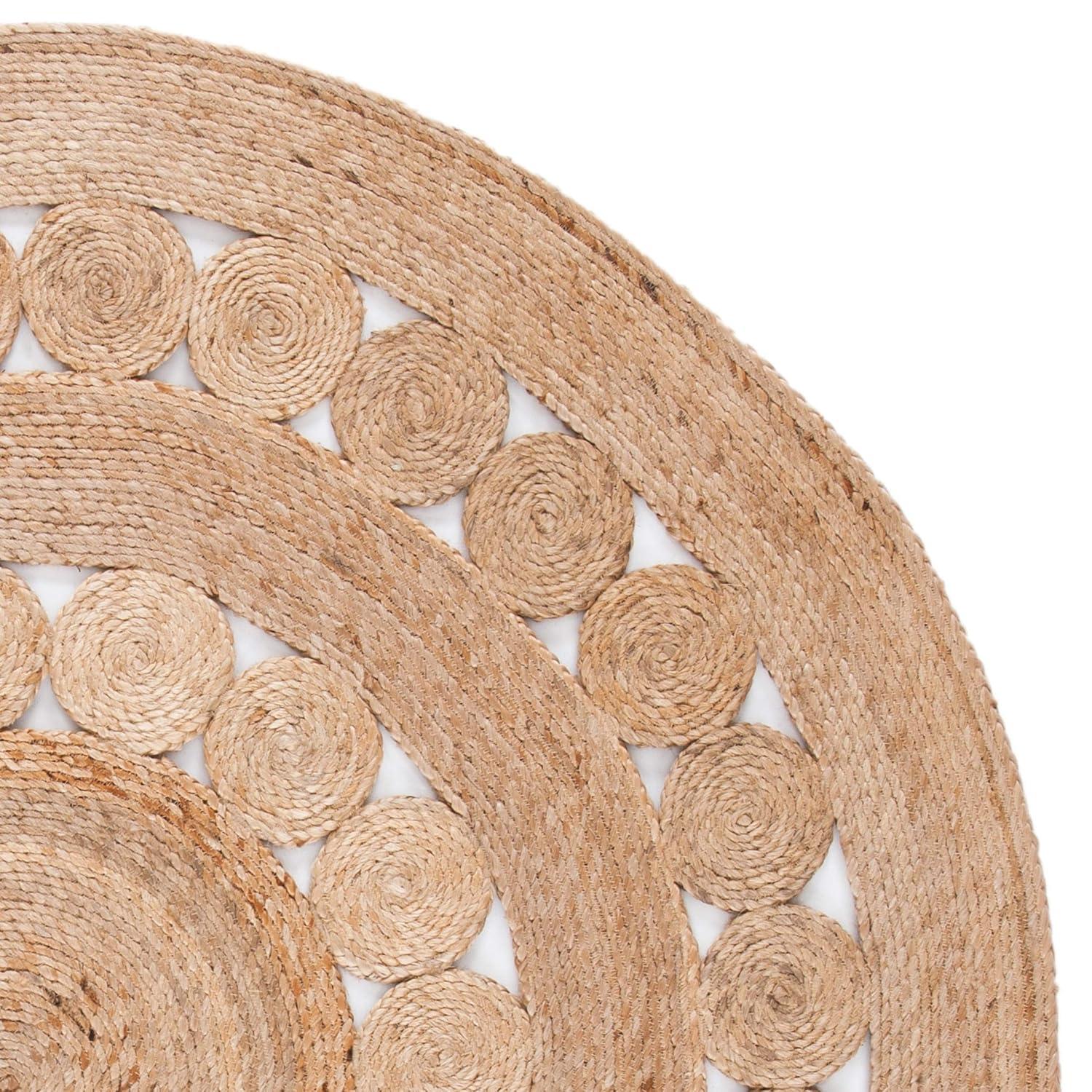 Natural Fiber NFB250 Hand Woven Area Rug - Natural - 3' round - Safavieh.