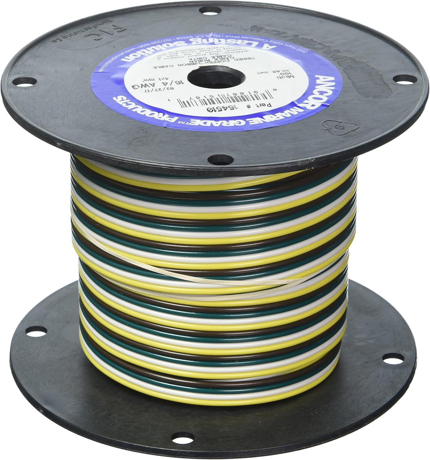 Ancor 100'#16/4 Ribbon Cable(4 Wire) (154510)