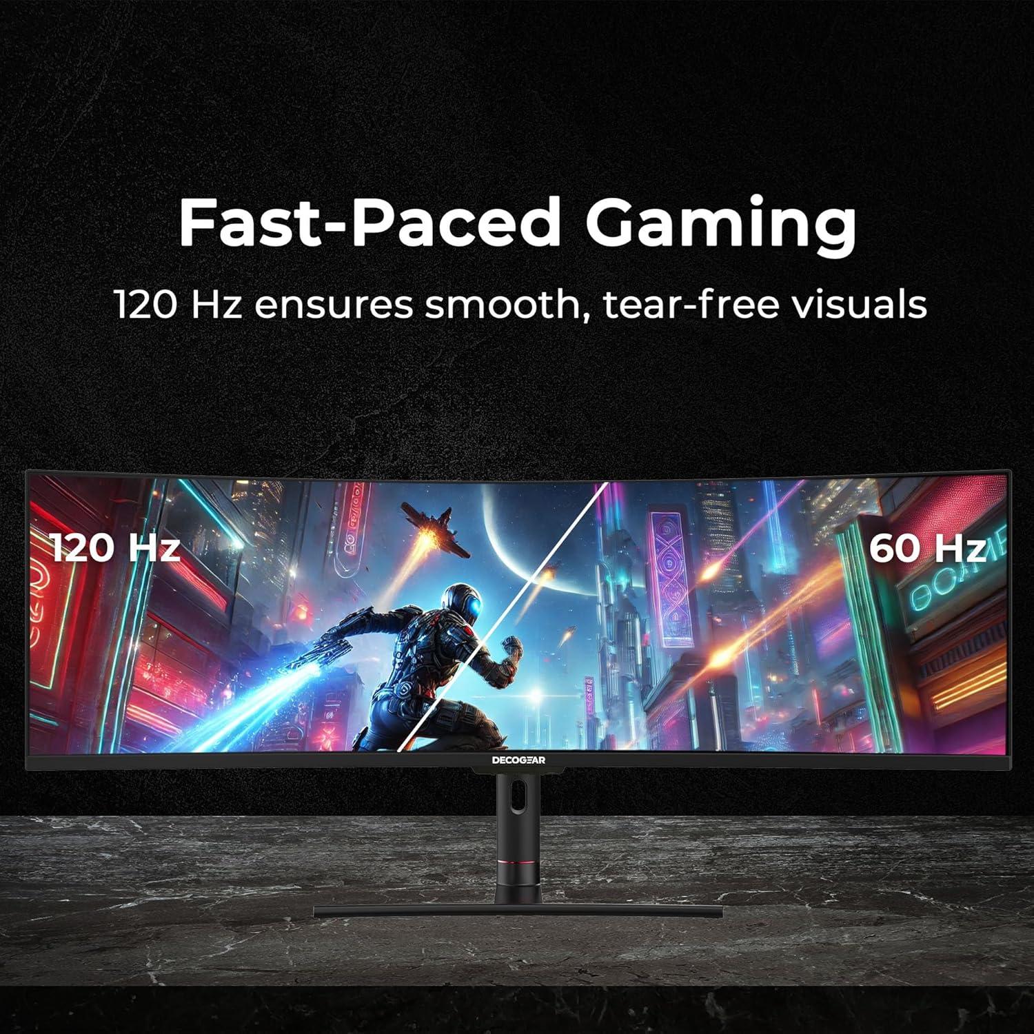 Deco Gear 49" Curved Ultrawide 5K LED Gaming Monitor