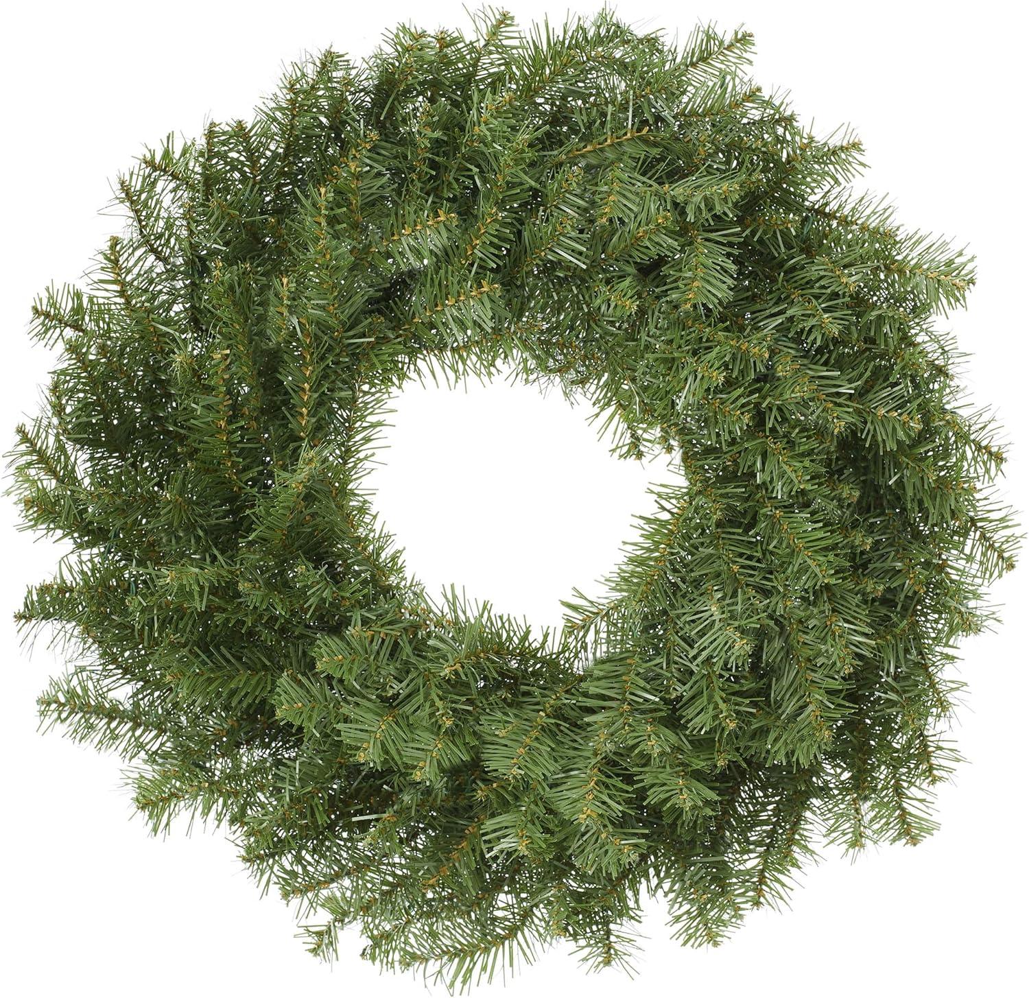 Casafield Artificial Christmas Wreath for Front Door, Window or Mantel, Green Fir Indoor/Outdoor Holiday Décor