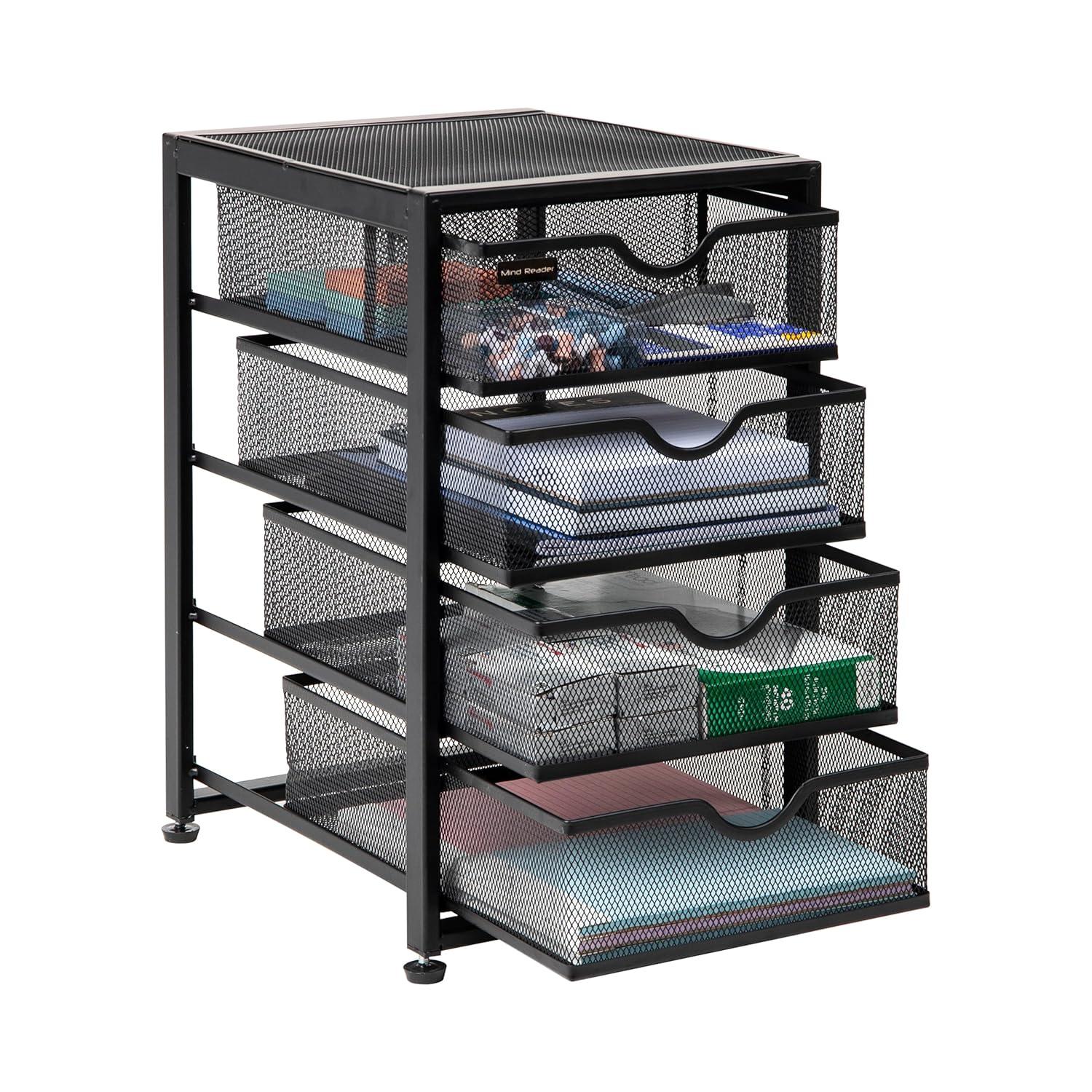 Mind Reader Mind Reader File Storage Drawers, Desktop Organizer, File Storage, 10.25"L x 12.375"W x 16"H