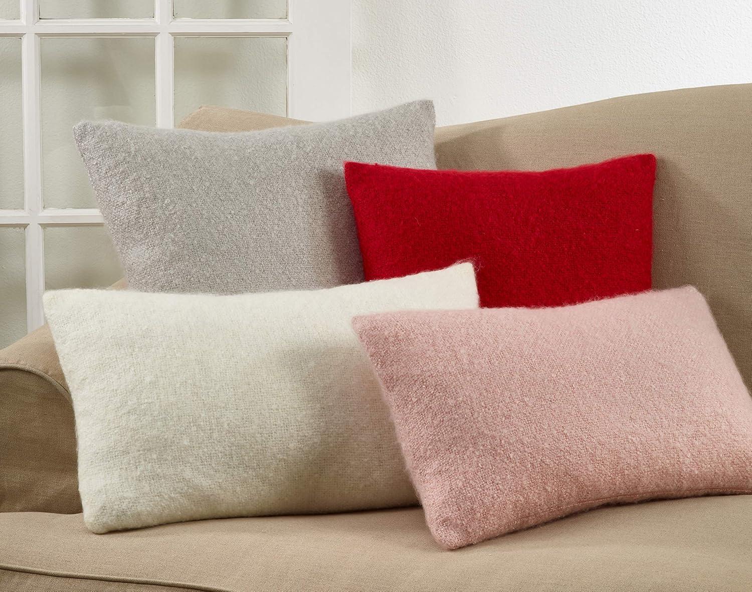 Saro Angora Collection Reversible Pillow Cover