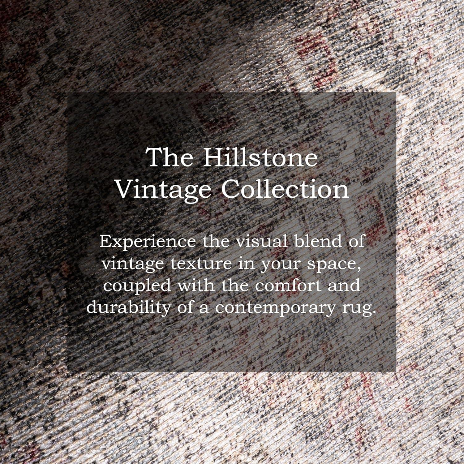 Nuloom Hillstone Collection Maybelle Traditional Vintage Medallion Area Rug, 7' 10" x 10', Grey
