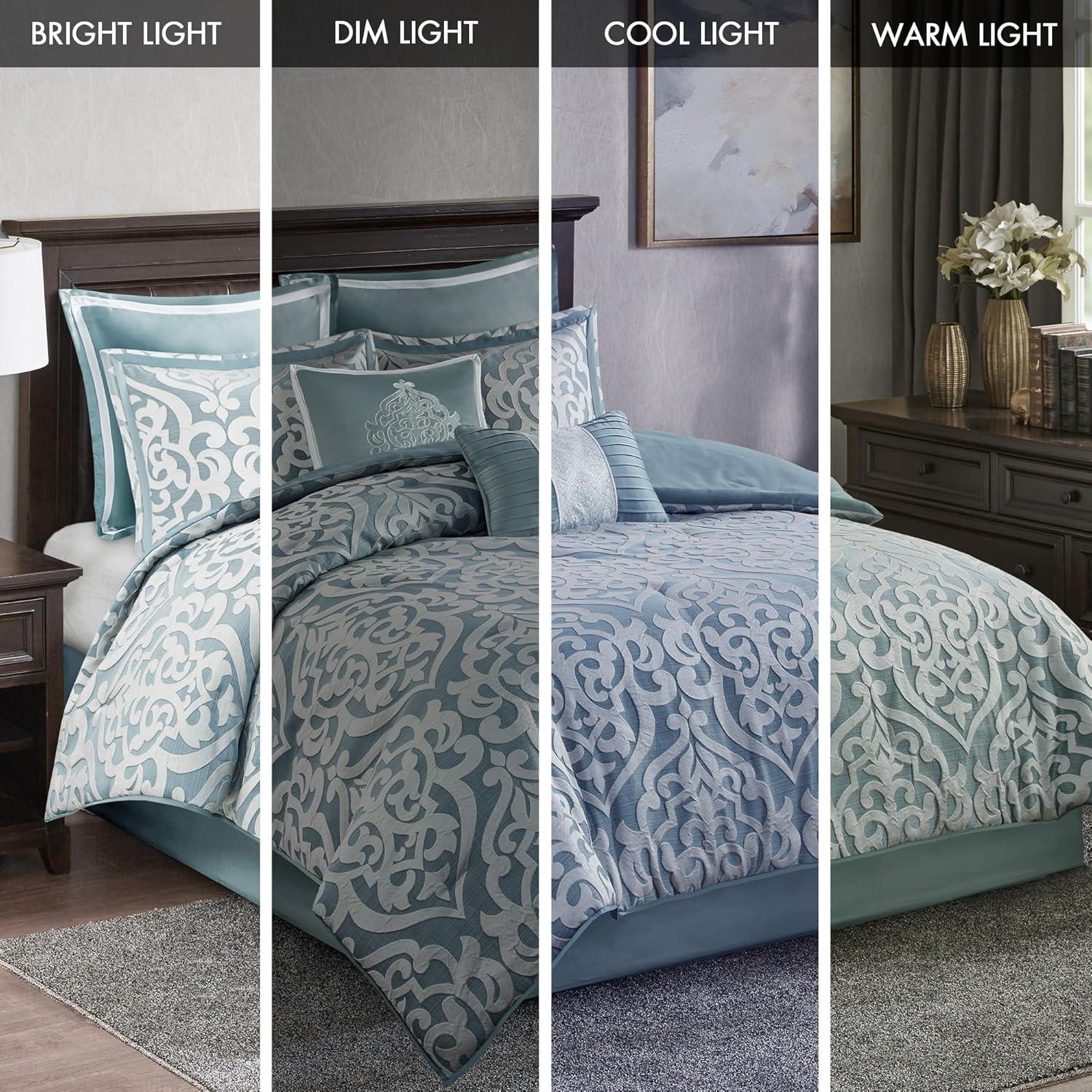 Madison Park Odette Jacquard 8 Piece Comforter Set