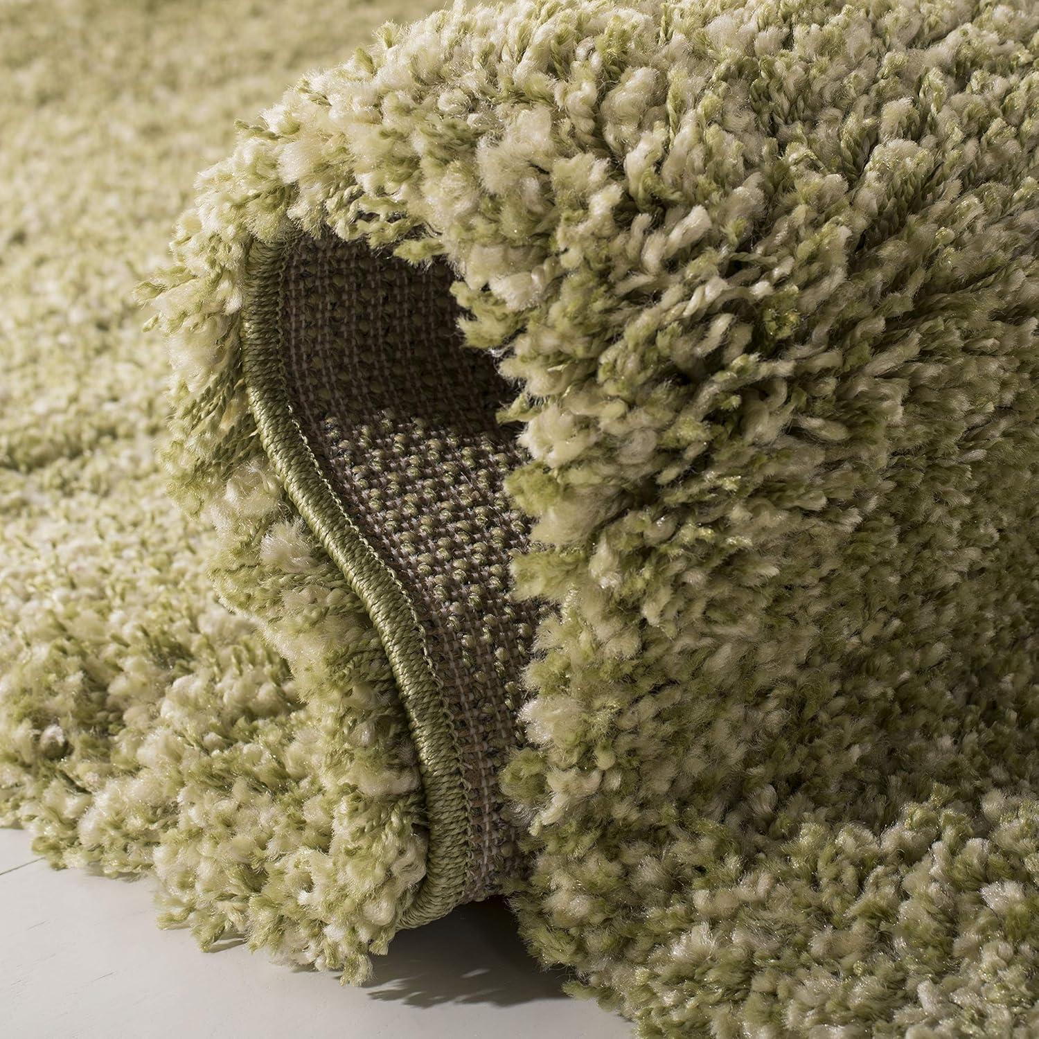 California Shag SG151 Power Loomed Indoor Runner Rug - Green - 2'3"x9' - Safavieh