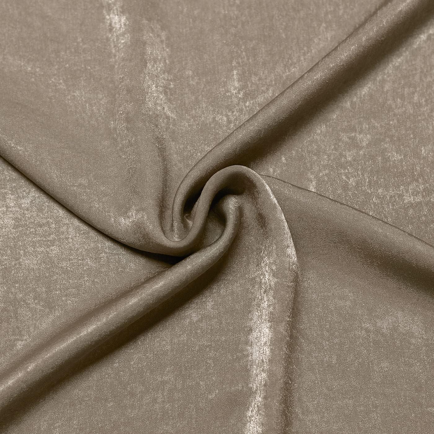 Achim Home Furnishing: Peri Window Curtain Panels with Tulip Tab Top, Taupe, 52" x 63"