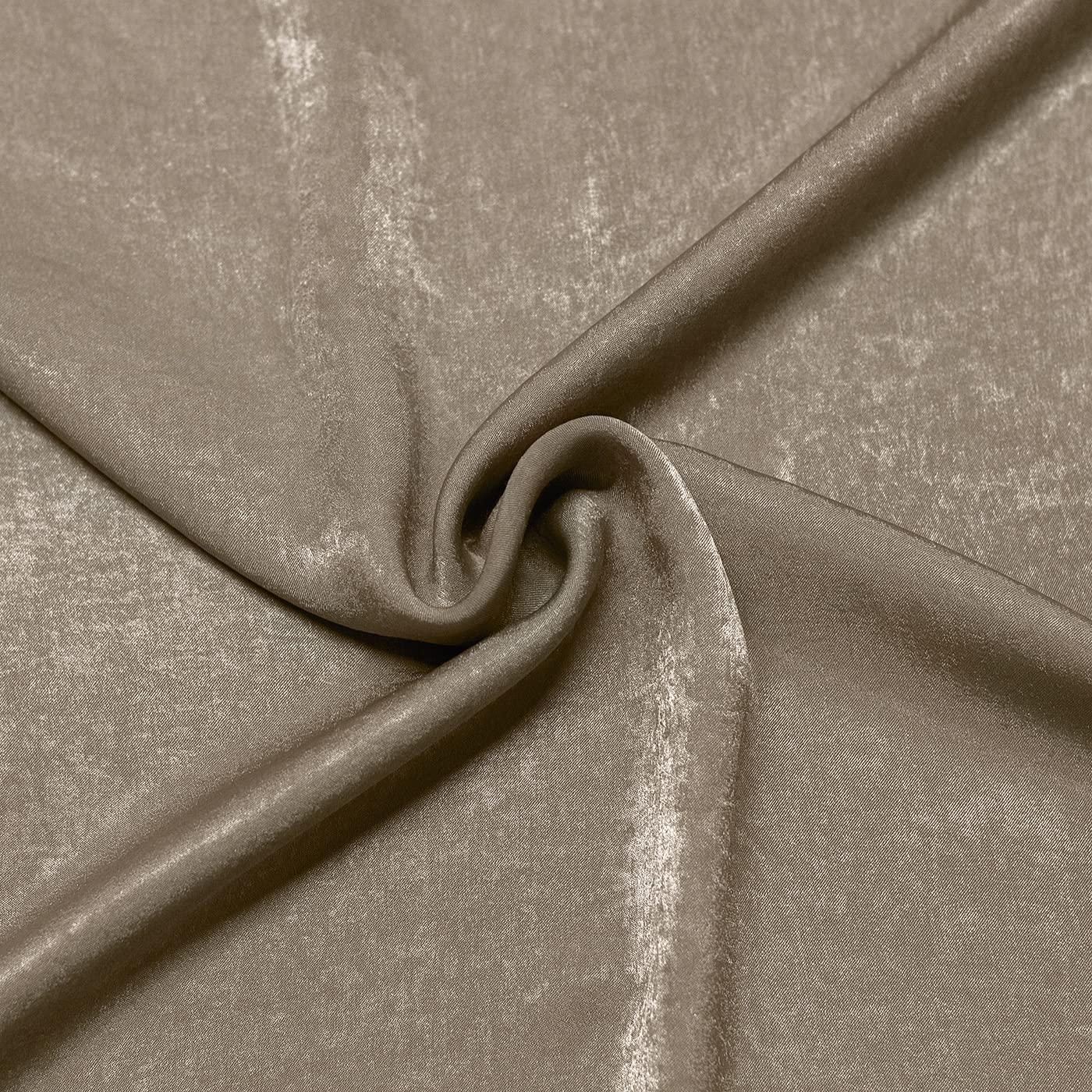 Achim Home Furnishing: Peri Window Curtain Panels with Tulip Tab Top, Taupe, 52" x 63"