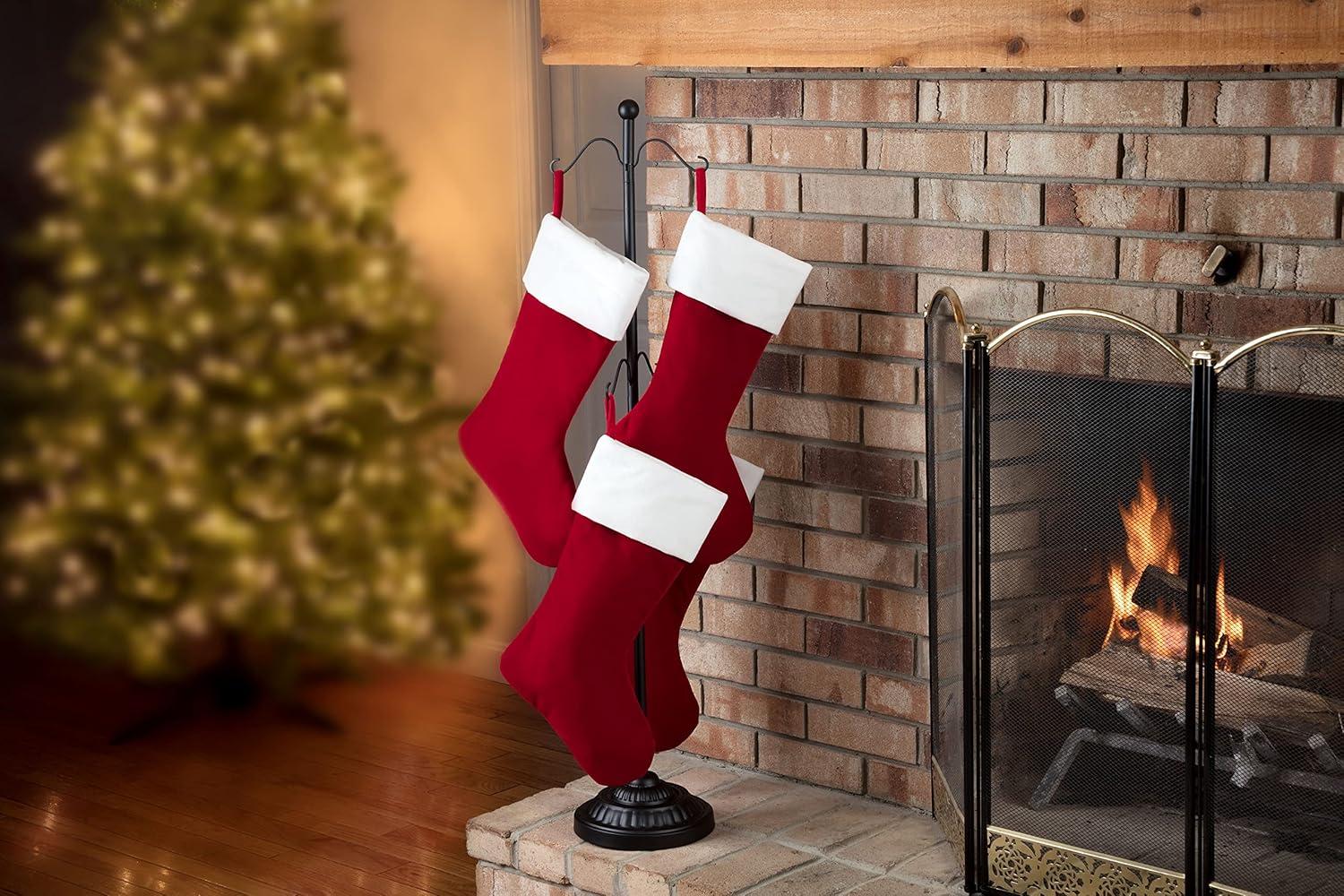 Tree Adjustable Stocking Holder - Haute Décor: Floor & Tabletop Display, Weighted Base, Indoor Use