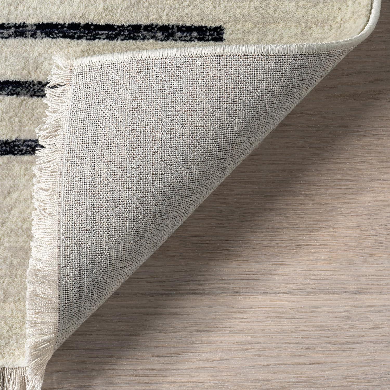 Nuloom Keeva Modern Striped Fringe Indoor Area Rug