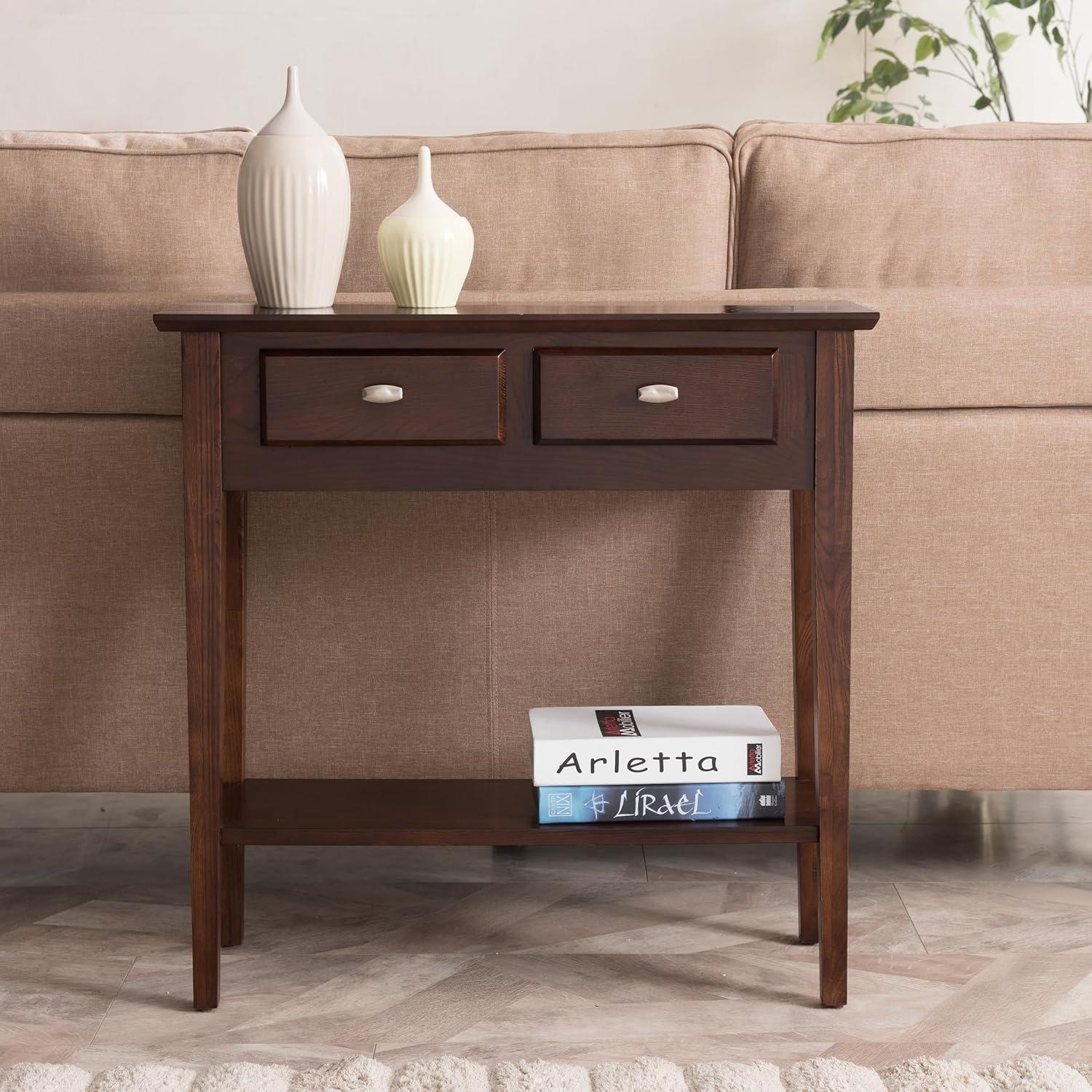 Hall Console Table in Chocolate Oak