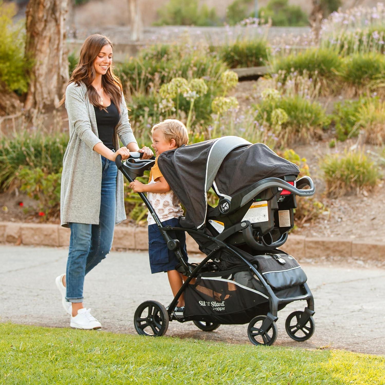 Baby Trend Sit N' Stand 5-in-1 Shopper Stroller Travel System - Gray