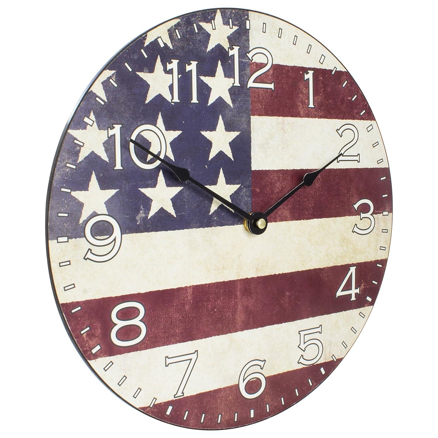 La Crosse Technology Americana Quartz Wood Wall Clock
