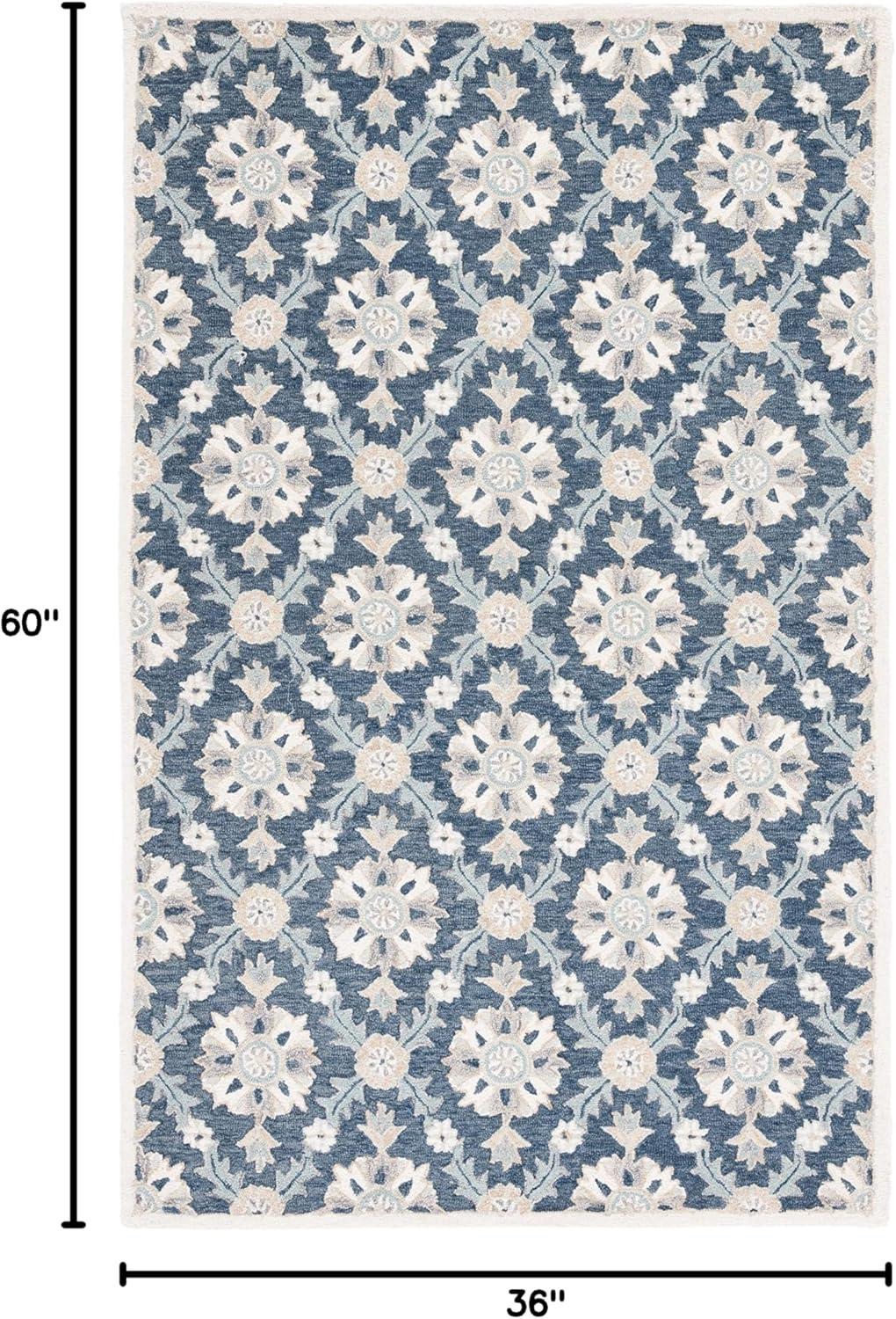 Hand Tufted Damask Rug