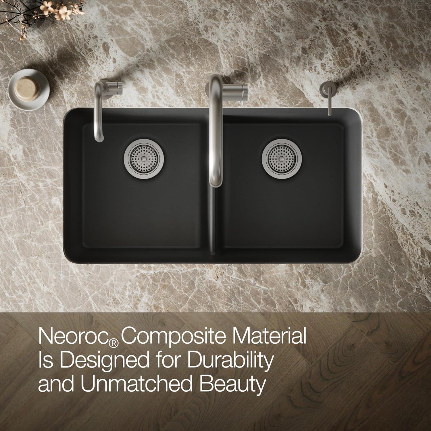 Cairn® 34" L x 18" W Under-Mount Double-Equal Kitchen Sink