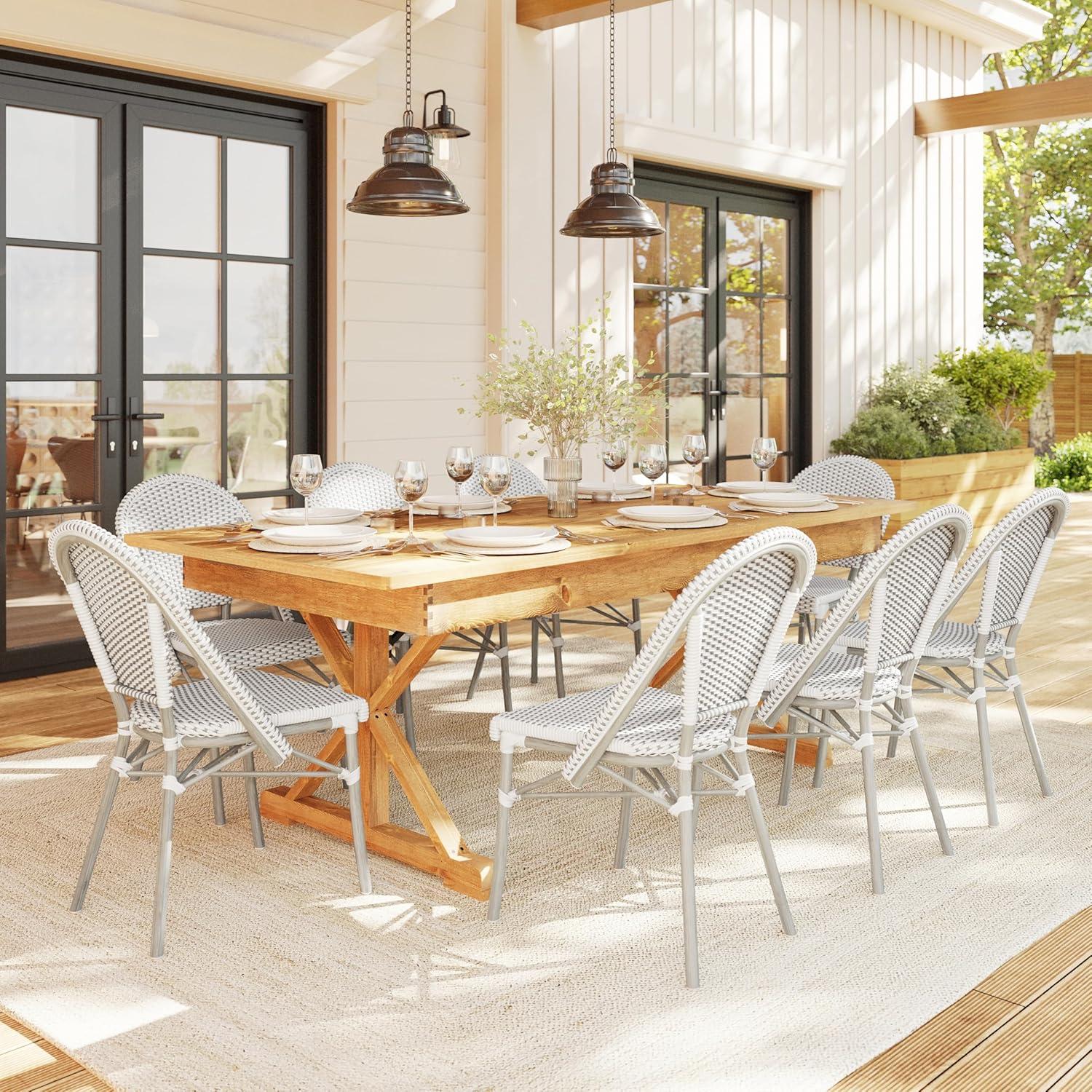 Martha Stewart Martha Stewart Lily Pond All-Weather Stackable Patio Bistro Dining Chair